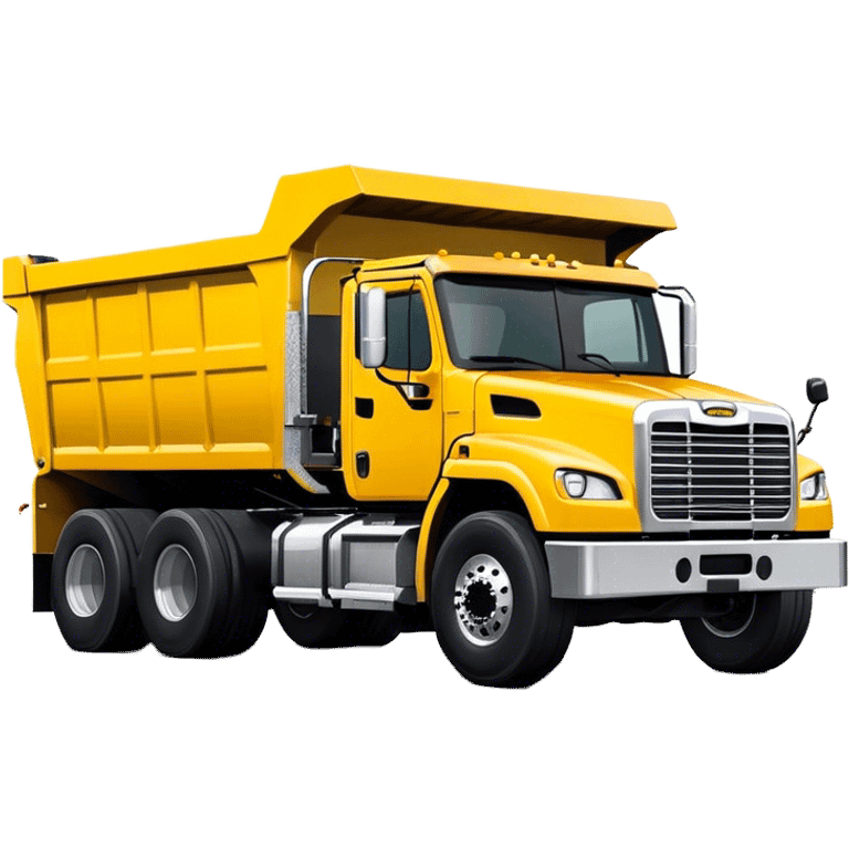 Dump Truck - Freightliner 114SD (Model Year: 2022) (Iconic colour: Yellow with black and silver) emoji