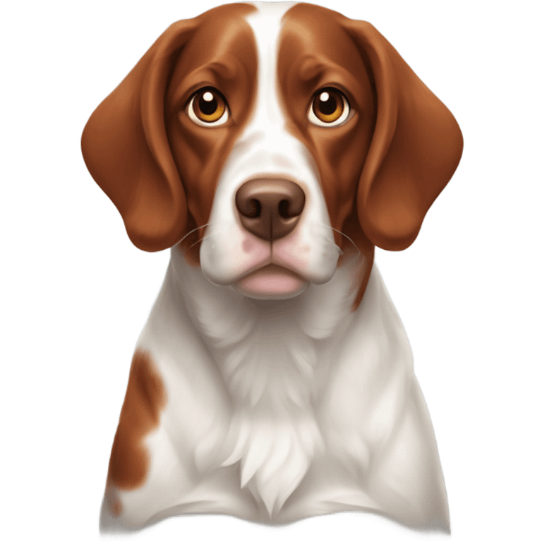 A fat 5 year old Brittany spaniel  emoji