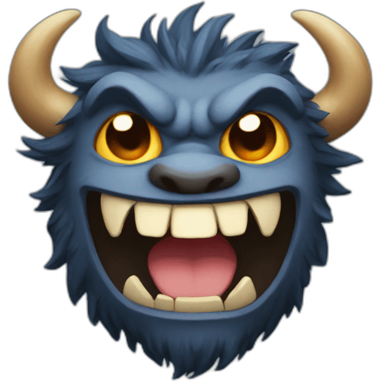 hairy oni smile emoji