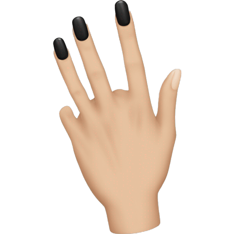 Hand with black coffin nails emoji