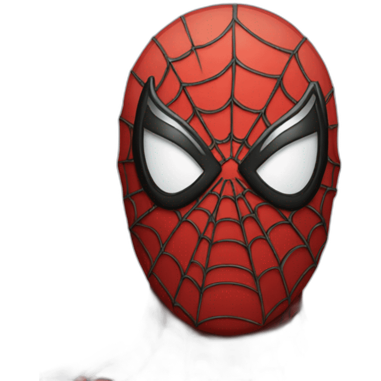 Spiderman with a broken mask emoji