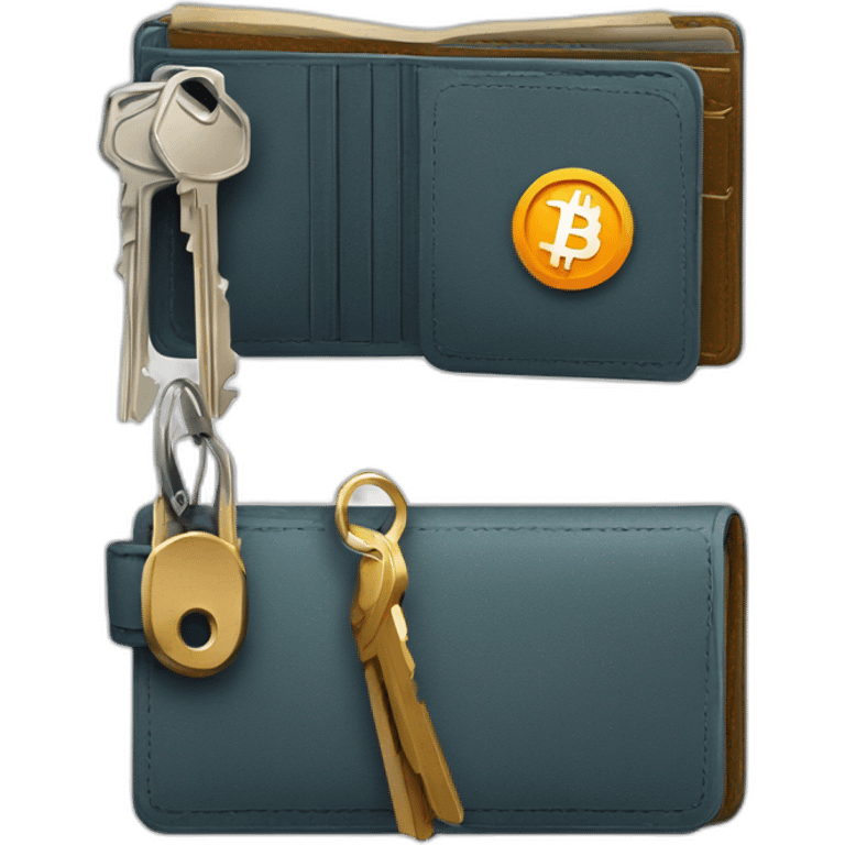 bitcoin wallet and keys emoji