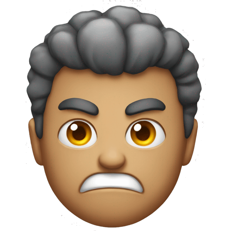 An angry guy with a volcano head  emoji