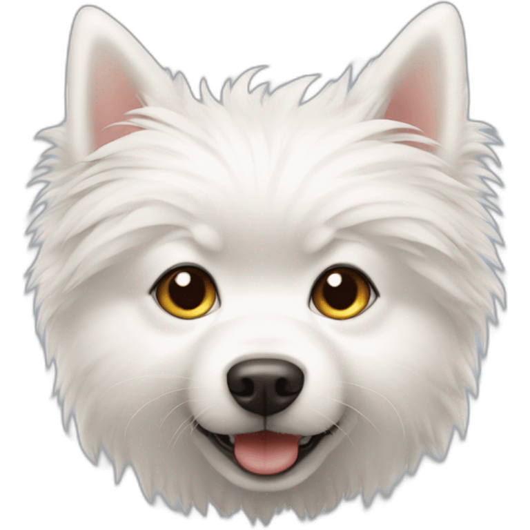 child spitz white dog emoji