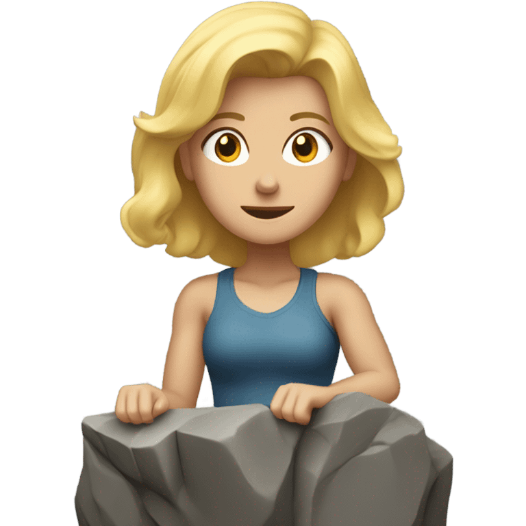 rock climber woman blonde emoji