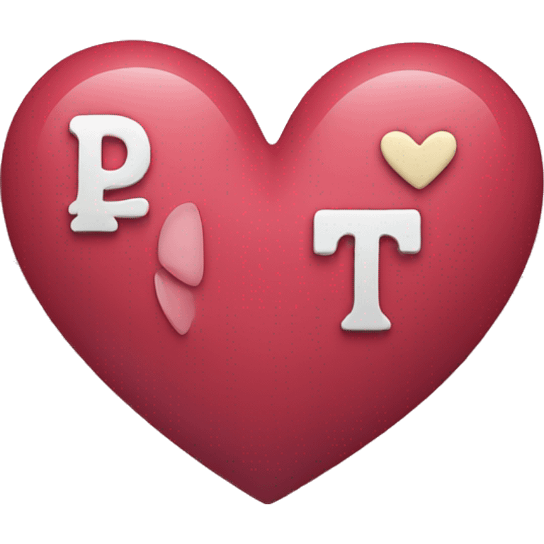 Heart with P and T emoji