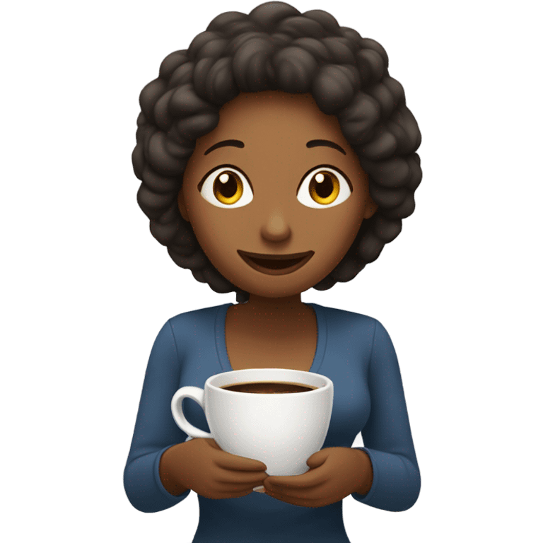 Mom drinking coffee emoji