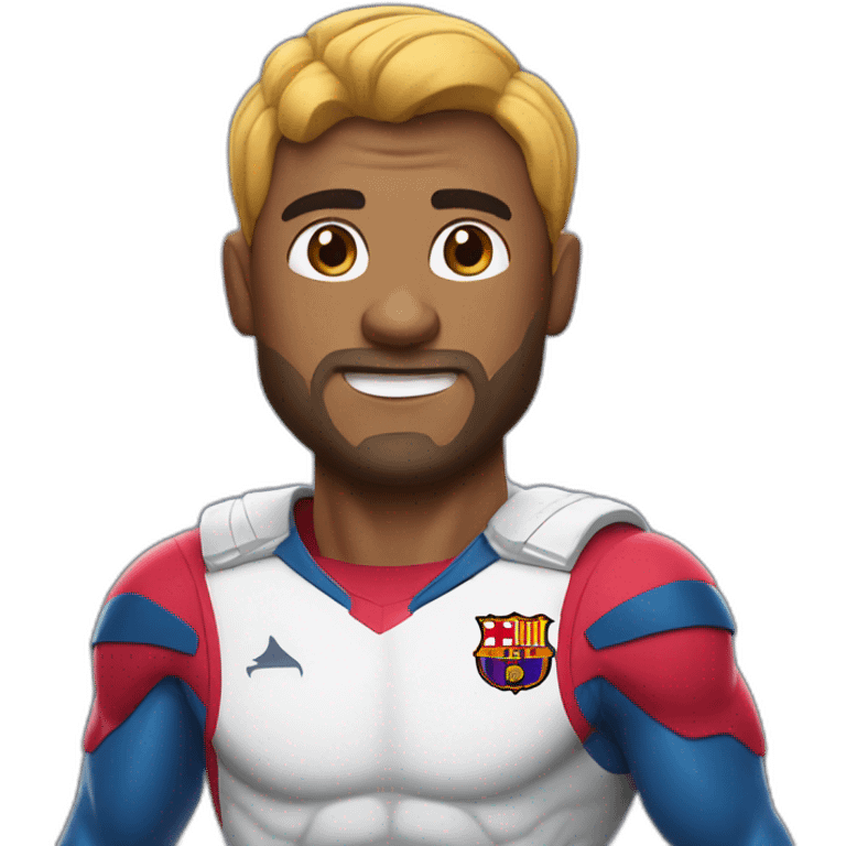 Inventa un superheroe con la camiseta del barcelona emoji