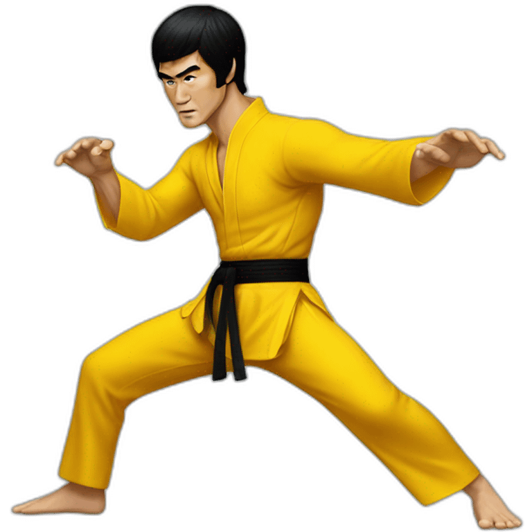 bruce lee doing kung fu emoji