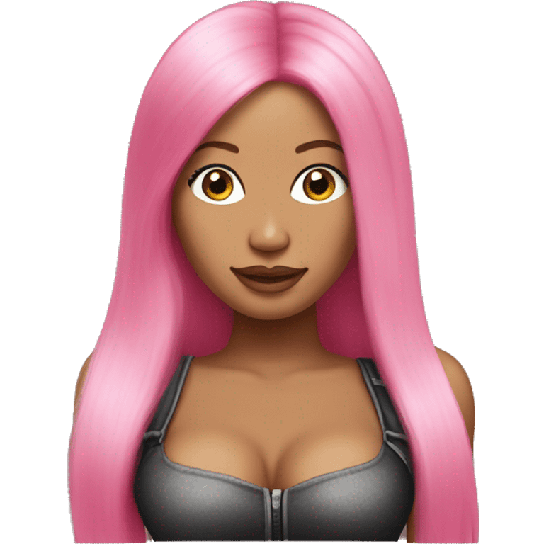 nicki minaj with pink hair emoji