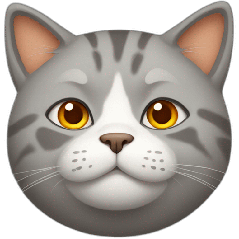 fat gray orange cat emoji