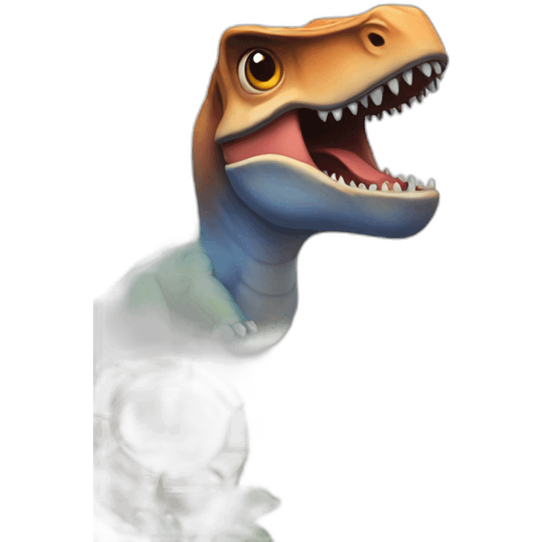 dino with game consoe emoji