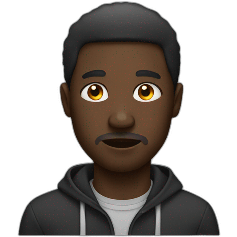 black man suffering racism emoji