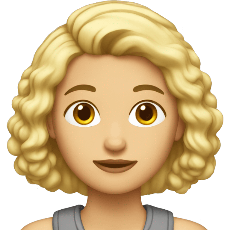 Mujer pelo corto blanca  emoji