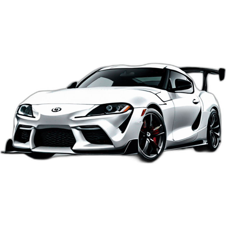 Toyota supra white toyota gazoo racing emoji