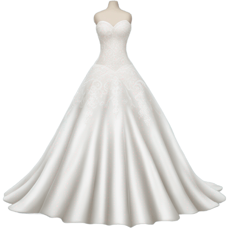 Wedding dress beautiful finish with snowy  emoji