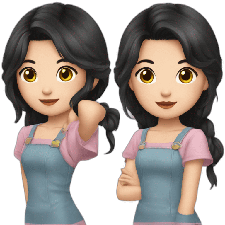 Evelyn Cathy Widjaja - asian black hair girl emoji