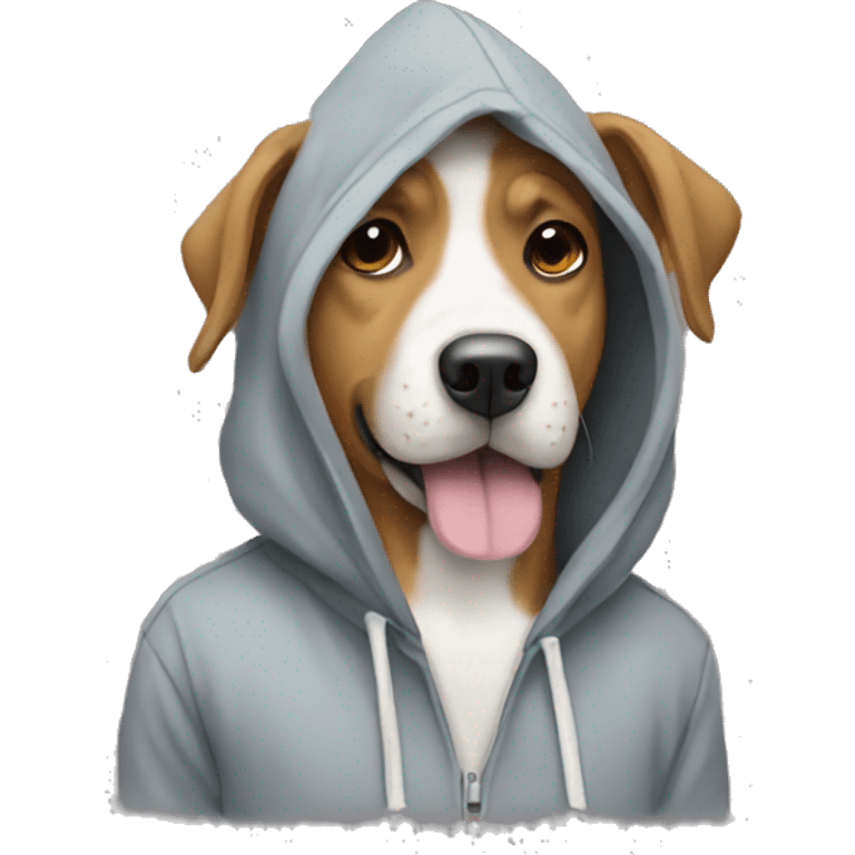 Dog wearing hoodie  emoji