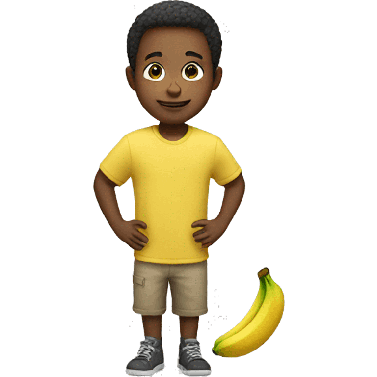 boy with a banana emoji