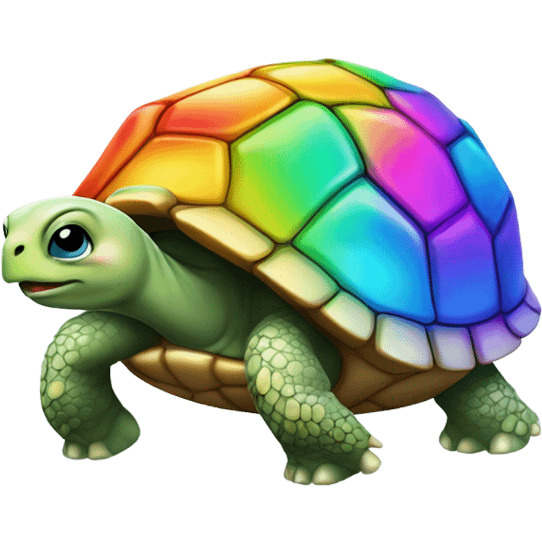 Rainbow unicorn turtle emoji