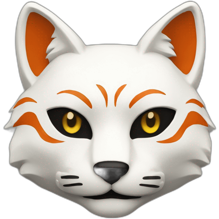 kitsune mask black emoji