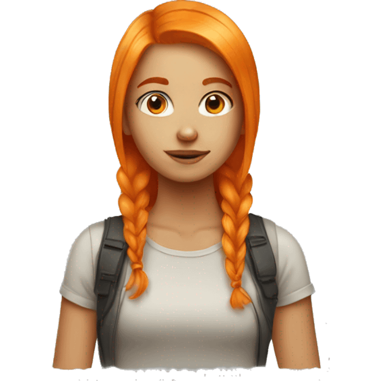 orange hair girl  emoji