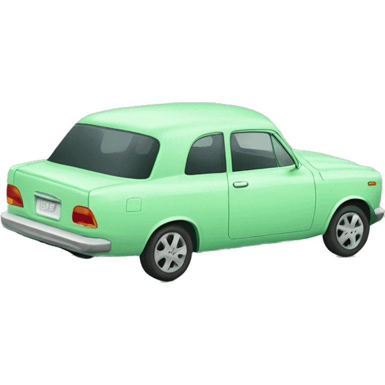 Pastel green car emoji