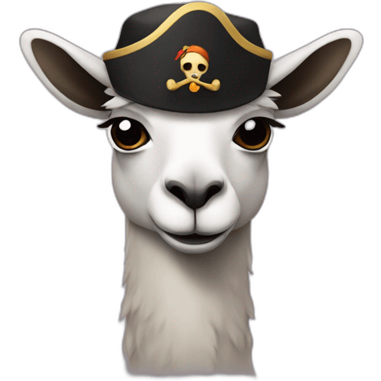 Lama with pirate hats emoji