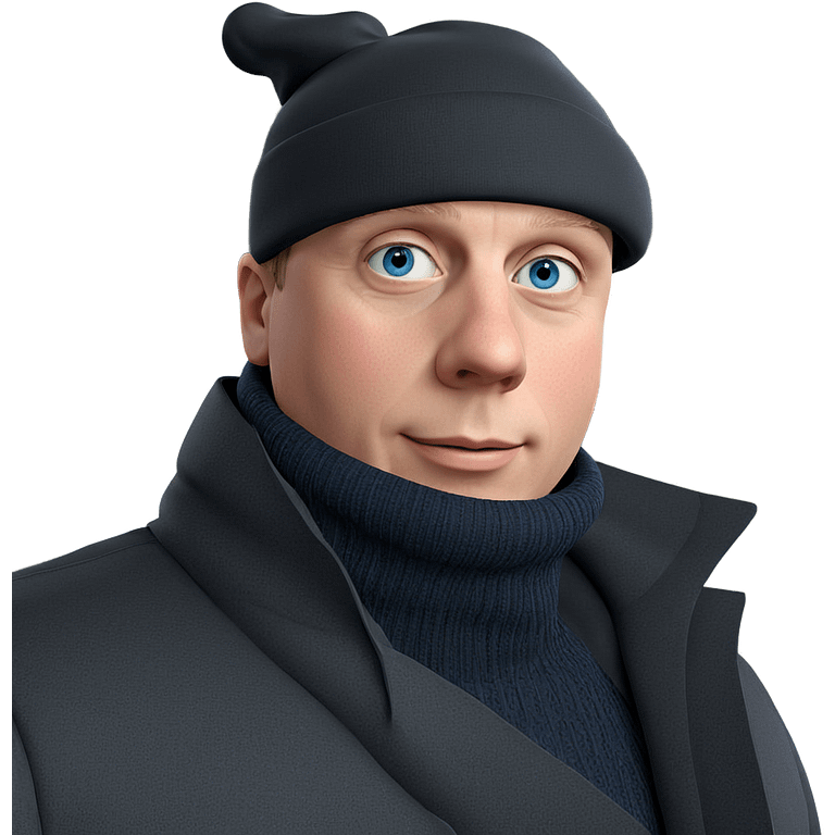 blue-eyed boy in black hat emoji