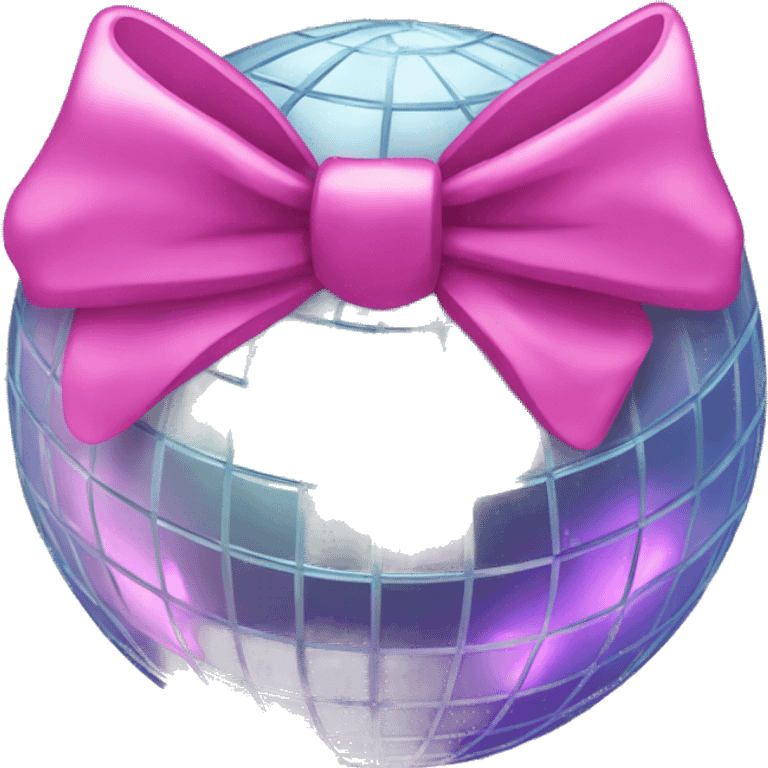 disco ball with bow emoji