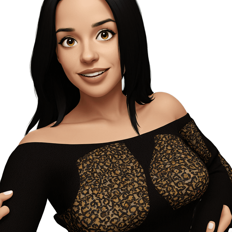 smiling girl with black hair emoji