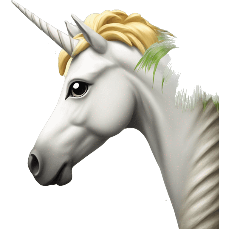 Unicorn under a palm tree emoji