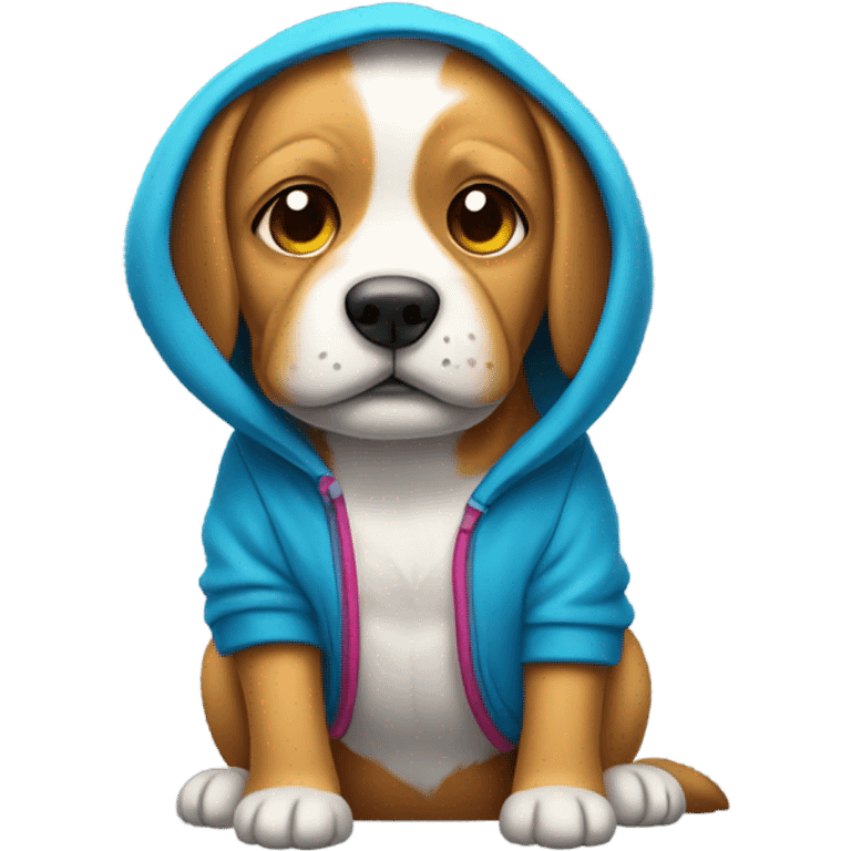 Dog in hoodie emoji