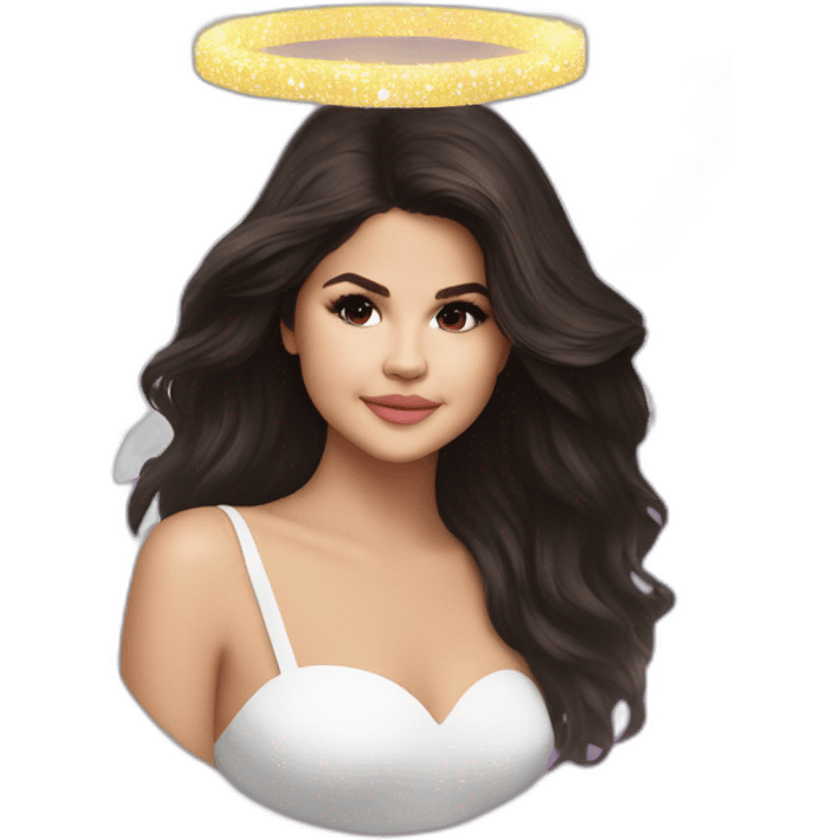 selena gomez with angel halo emoji