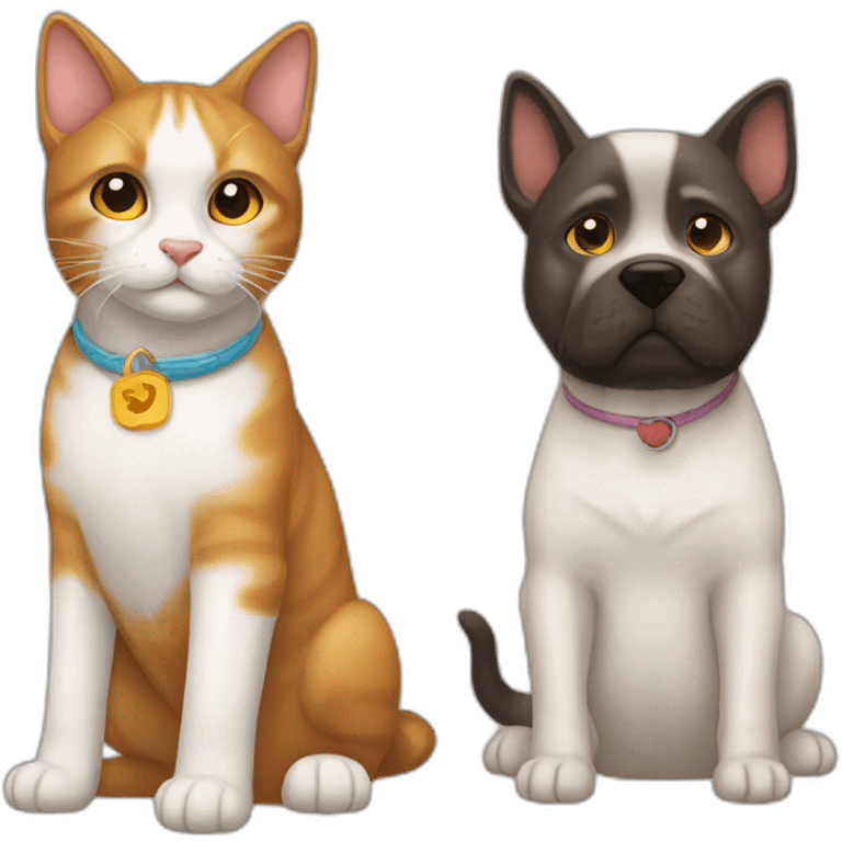 Gato y perro emoji