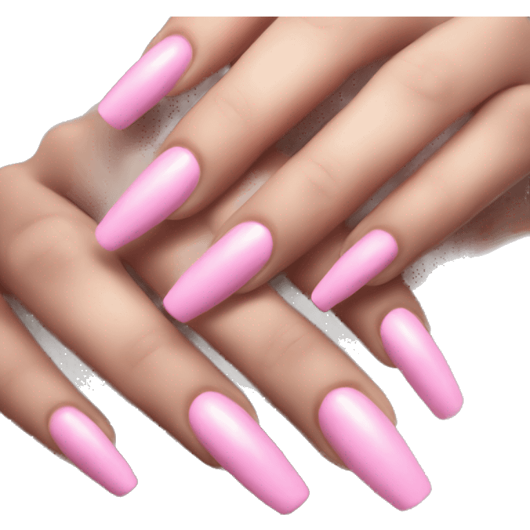 Long pink pretty nails emoji