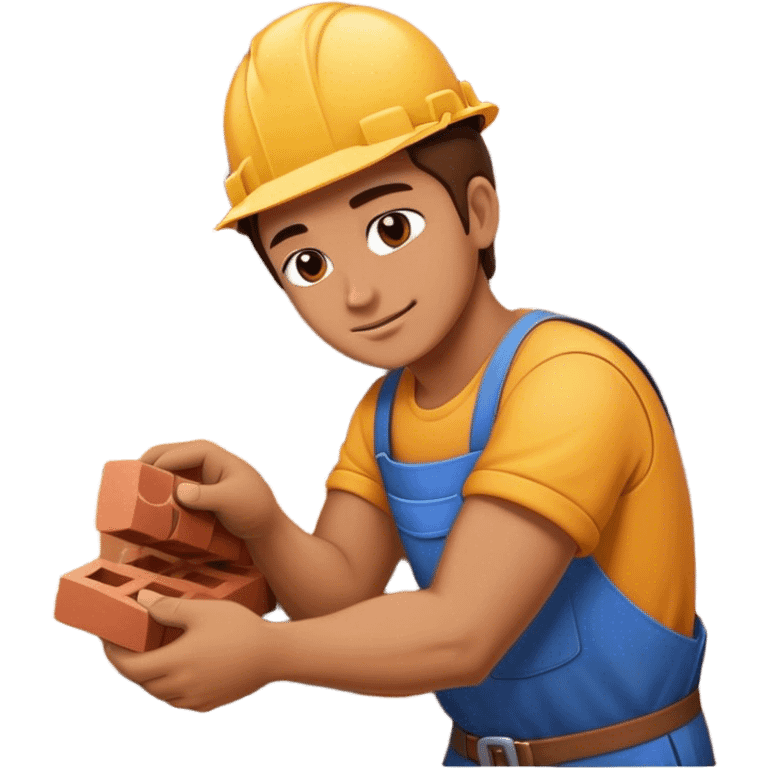 mason worker bricks emoji