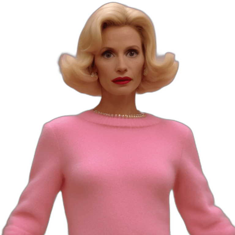 paris texas pink angora sweater dress costume emoji