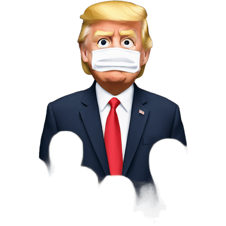 Trump wearing a mask  emoji