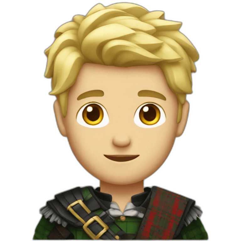 Blond male in kilt emoji