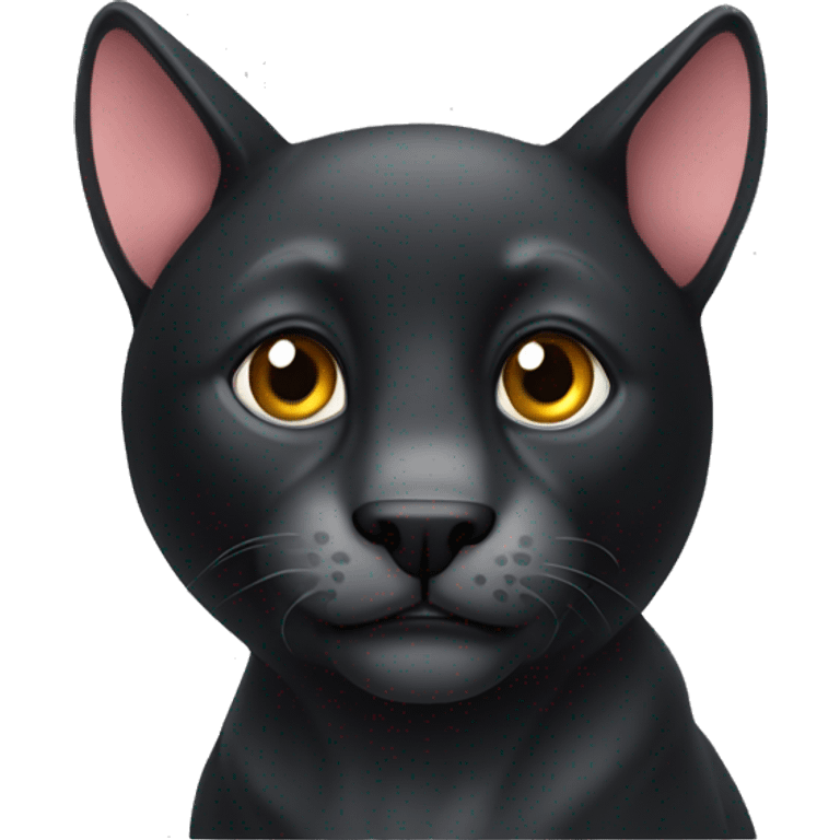 Animal pantera negra sentado de lado emoji