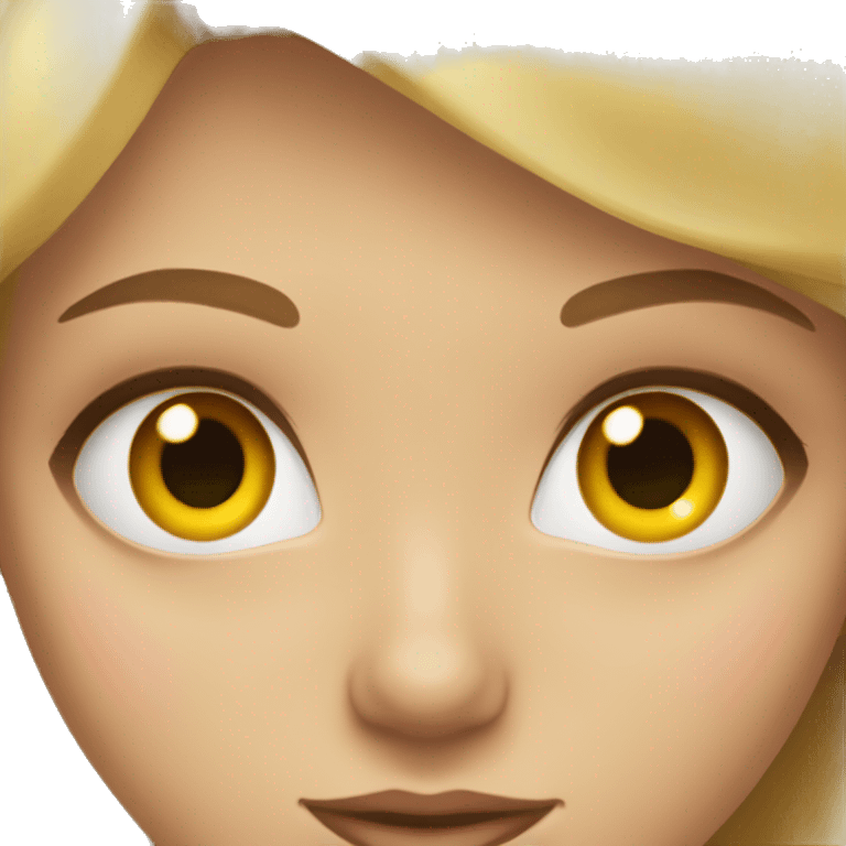 blonde girl hazel eyes emoji