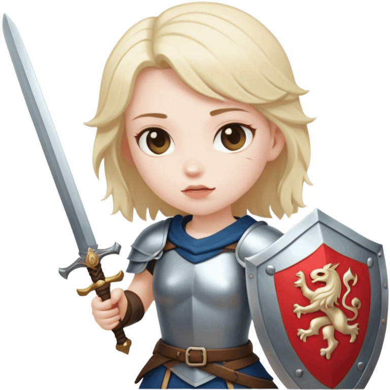 Girl with sword and shield emoji