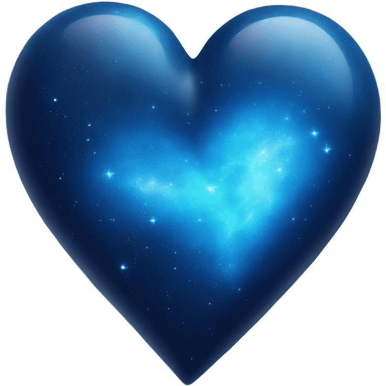 Blue cosmic heart emoji