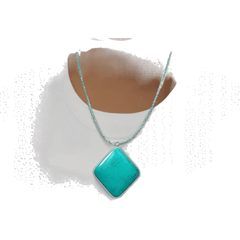 turquoise and silver necklace emoji