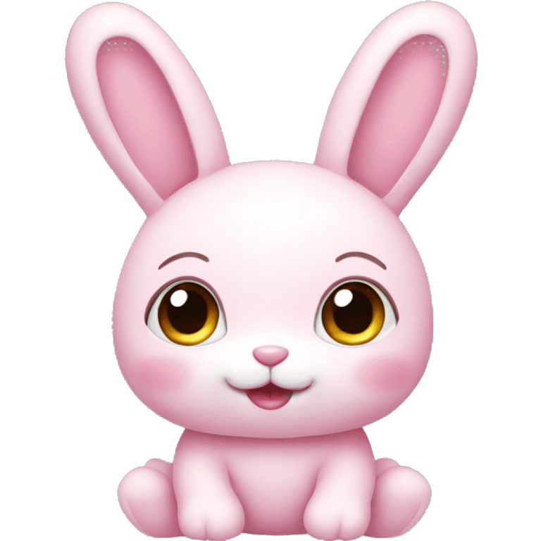 pastel pink rabbit doll emoji