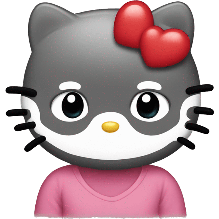 Hello kitty with heart eyes emoji