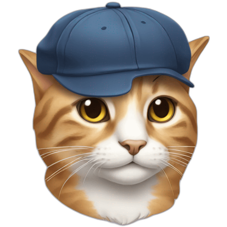 cat wearing cap emoji