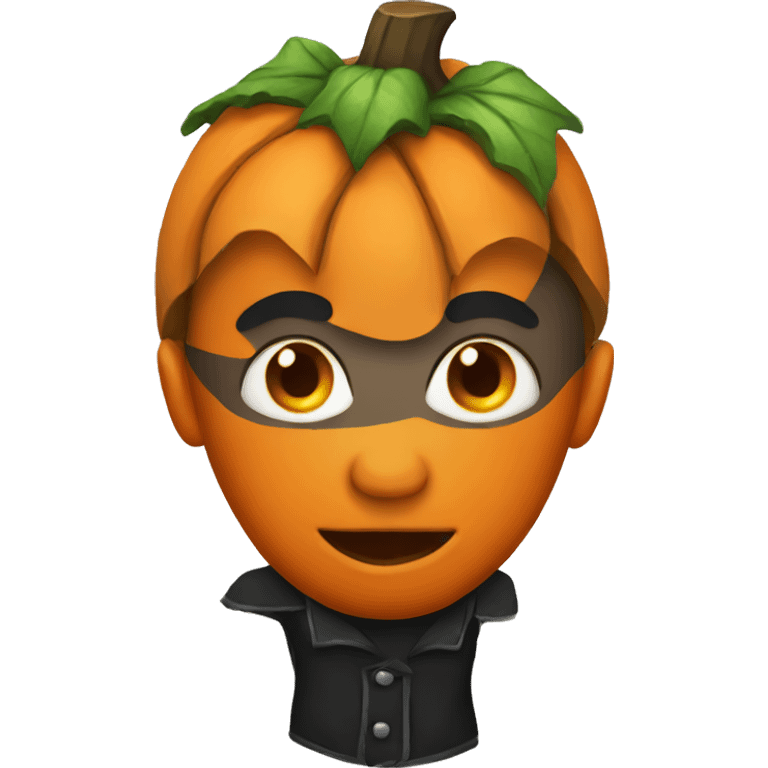 A Halloween pumpkin costume emoji