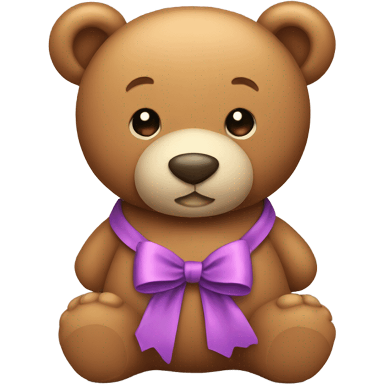 Teddy with a bow emoji